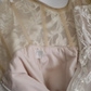 White strapless floral-stitched fitted long ball gown/bridal dress R6835
