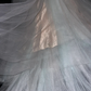 Champagne-colored satin halter-neck fitted long ball gown R6916
