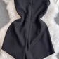 Black jumpsuit shorts women 2025 new high waist slim small fashion workwear jumpsuit trend R0389
