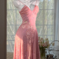 Applique Flowy Women's Homecoming Dress Pink Corset Short Prom Dress Party Dress RS2483