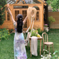 Beautiful oil painting style fishtail long skirt summer French retro gradient irregular suspender dress R4340