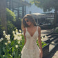 White suspenders low-cut sexy waist mini skirt homecoming dress R3570