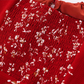 2025 Summer New Red Floral Sexy V-neck Mid-length Holiday Suspender Dress R0919