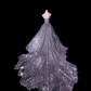 Silver sequined strapless fitted long ball gown R8701