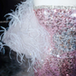 Pink sequined tube top slim waist hip long skirt, prom dress R5683