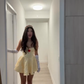 Apricot Strapless Waist Slim Fit Sexy Short Skirt Homecoming Dress R5606