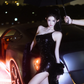 Black sequined one-shoulder halter-neck fitted sexy ball gown R7077