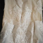 Apricot lace fitted long ball gown, bridal gown R6757