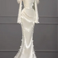 White Off-the-Shoulder Fitted-Waist Slim-Fit Elegant Long Prom Dress R6518
