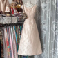 Light pink sleeveless fitted waist A-line long ball gown R7824