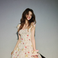 French short-sleeved dress short skirt summer petite short skirt floral princess dress female summer R3489