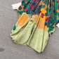 Classical Aesthetics Floral V-neck Large Backless Suspender Dress Seaside Holiday Beach Dress R0385