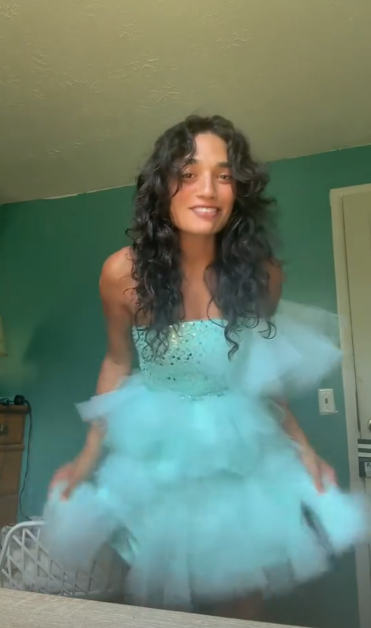 Green one-shoulder sequined waist slim sexy short skirt homecoming dress R5488