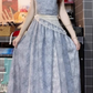 Blue lace tube top dress 2025 new beautiful waist a-line long skirt R0675