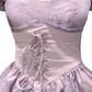 2025 summer new style sweet ink splicing gradient waist strap purple puff sleeve princess dress R0021