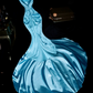 Blue strapless, fitted, bodycon mermaid long ball gown R6998