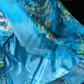 Blue halter-neck, fitted waist, elegant long ball gown R6877