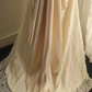 White strapless fitted waist slim-fitting lace skirt long ball gown R6798
