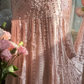 Light pink halter-neck fitted long ball gown with rhinestones - sexy and slimming R7786