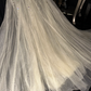 Apricot strapless fitted waist fairy long ball gown R6958