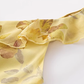 French yellow floral ruffle dress 2025 new temperament long skirt R2597