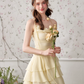 French style ruffled suspender dress for women with a short skirt R4540
