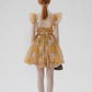 French style sleeveless suspender skirt short skirt floral skirt holiday dress R2771