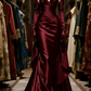 Green suspender satin waist slim hip sexy long skirt ball gown R6068