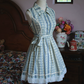 Chanel-inspired Mint Green A-line High Collar Lace Hem Corset Mini Birthday Dress Homecoming Dress RS470