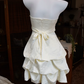 Cute Ivory Ruffled A-line Strapless Applique Corset Mini Prom Dress Homecoming Dress RS471