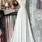 White halter neck, fitted waist, elegant and sexy long ball gown R7592