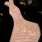 Pink strapless floral fitted mermaid long ball gown R6999
