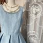 Light blue tank top with a fitted waist and A-line skirt, a prom dress R6320