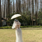 White strapless, waist-cinched, slim-fit lace long prom dress R7985