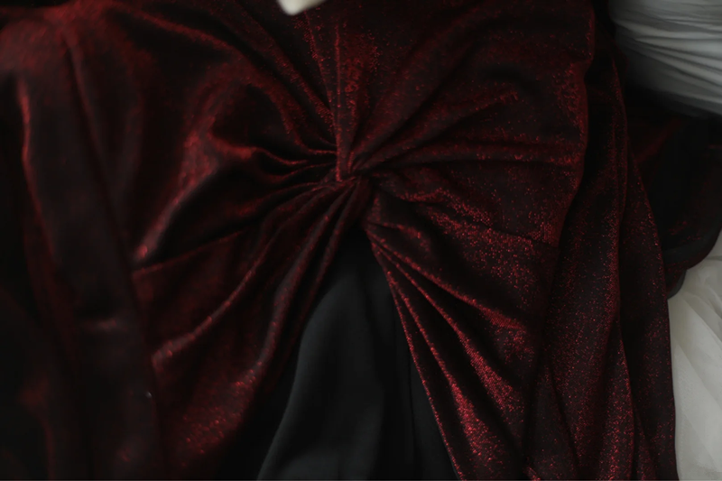 Deep red halter-neck backless fitted waist sexy bodycon long ball gown R6759