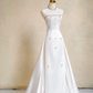 White satin tube top waist slim sexy long dress bridal gown R5726