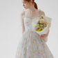 French flower dress floral dress suspender bud dress new style R2692
