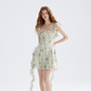 French dress floral suspender skirt design short skirt small skirt women summer R3448