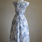 French Retro Floral A-line Jewel Corset Maxi Prom Dress Evening Dress RS475