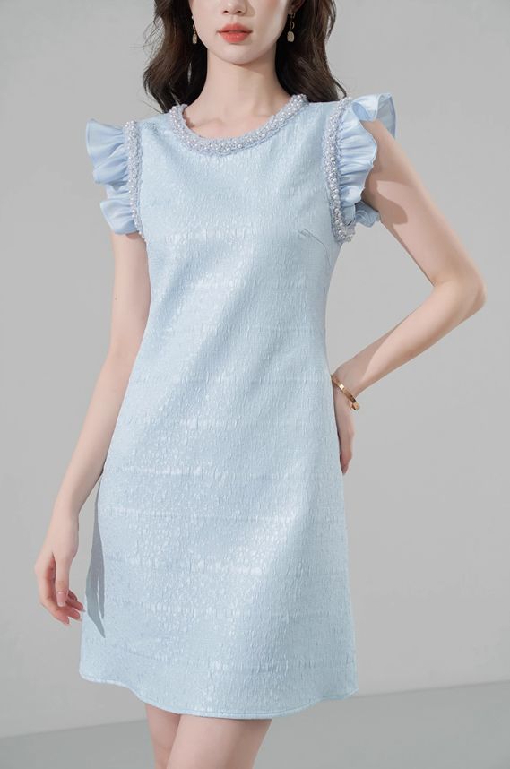 French dress new summer style temperament slimming high-end short sleeveless skirt R4302