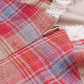 Tea break French retro slim temperament red plaid dress new V-neck puff sleeve princess dress R0171