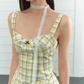 Plaid sweet girl style vest dress female summer A-line French slim suspender skirt R3336