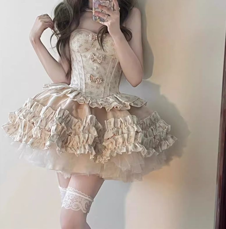 French first love lolita lolita princess dress heavy work fluffy fairy dress R1645