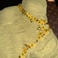 Yellow one-shoulder fitted waist long ball gown with pleats R7039