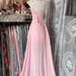 Pink strapless fitted waist cute short dress, prom dress R6321