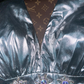 Silver halter neck, fitted waist, elegant long ball gown R6920