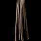 Brown halter-neck satin fitted waist bodycon long ball gown R6681