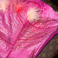 Pink gradient strapless fitted long ball gown R6879