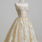 Light apricot strapless fitted waist long ball gown/bridal dress R8225