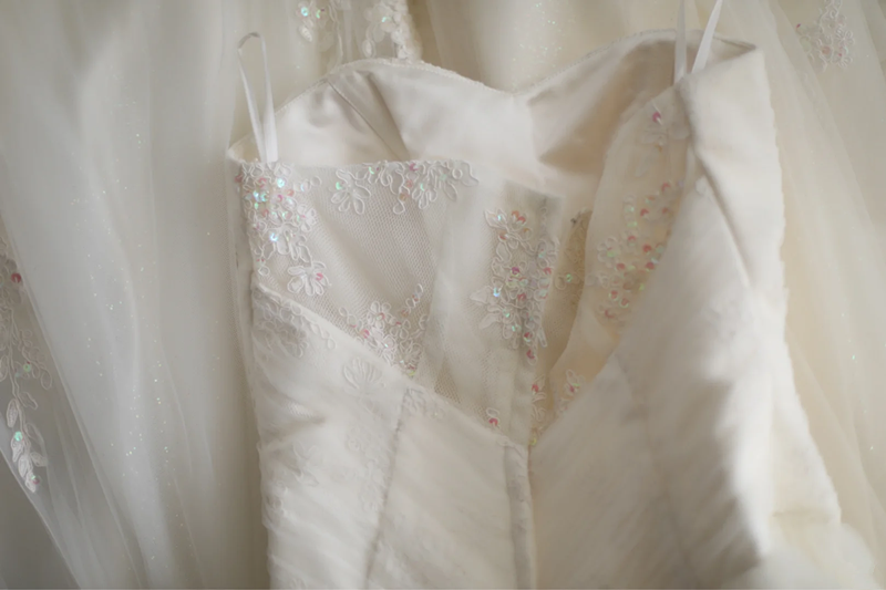 White strapless, fitted A-line tulle long ball gown/bridal dress R6760